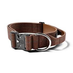 - 5Cm Combat Collar With Handle Tweed Collection | BullyBillows Fashion