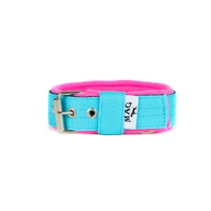 Halsband Met Fleece Lichtblauw Neon Roze | MAG Outlet